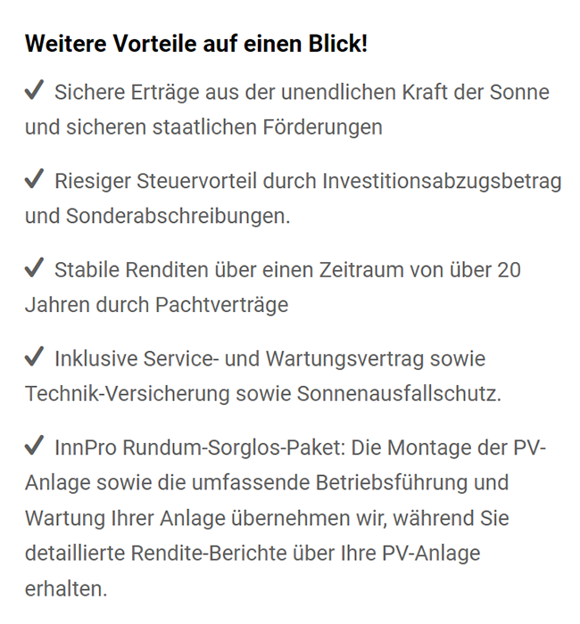 PV Direktinvestment 